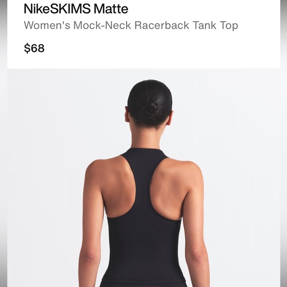 Skims x Nike Mock Neck Racer Tank Top NEW NWT - Picture 2 of 9